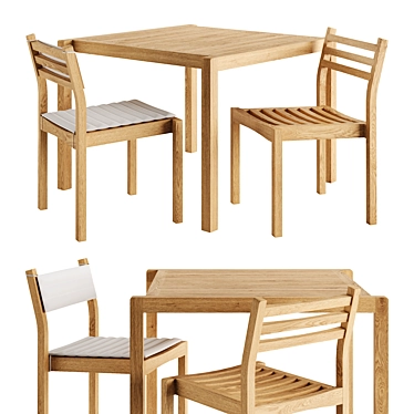 AH902 & AH501 Outdoor Dining Set 3D model image 1 