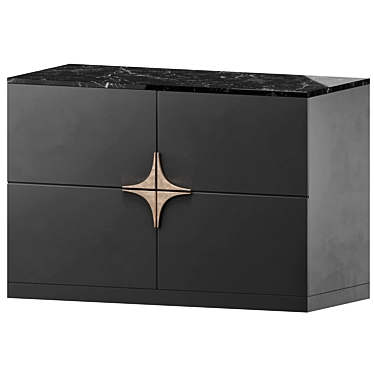 Dorris Cazarina stylish console table 3D model image 1 