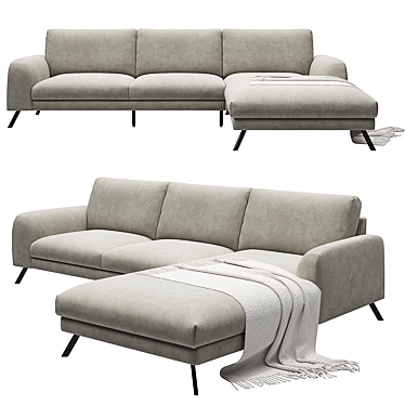 Modern Orlando Kaza Corner Sofa 3D model image 1 