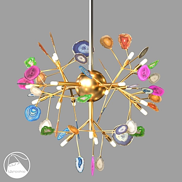 Onyx Tree Pendant Light Fixture 3D model image 1 