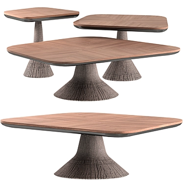 Lotus Coffee Tables Set 3D model image 1 