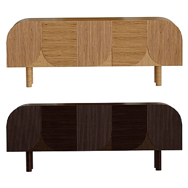 Elegant Palma Cabinet in Muted Tones 3D model image 1 