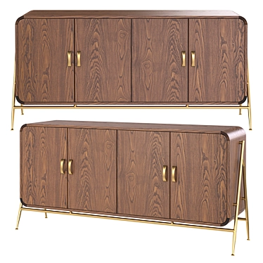 Mallund Cosmorelax Oak Sideboard 3D model image 1 