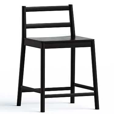 Elegant Emilio Nanni Black Stool 3D model image 1 