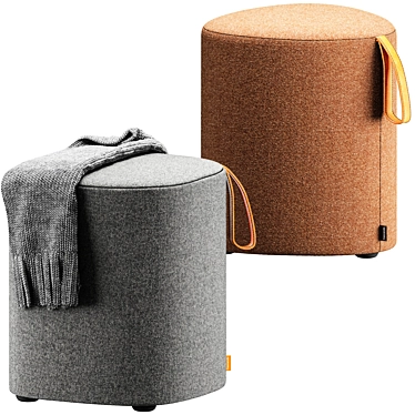 Cascando Pully Pouf Set 3D model image 1 