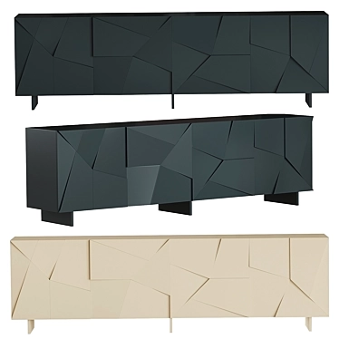 Modern Concrete Sideboard Dall'Agnese 3D model image 1 