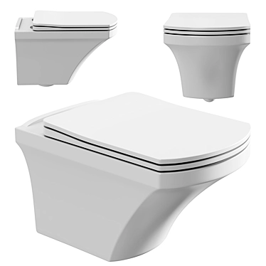 STWORKI Хальмстад Suspended Toilet Set 3D model image 1 