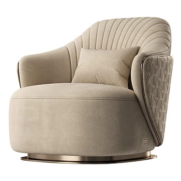 Elegant Adele Armchair by Visionnaire 3D model image 1 