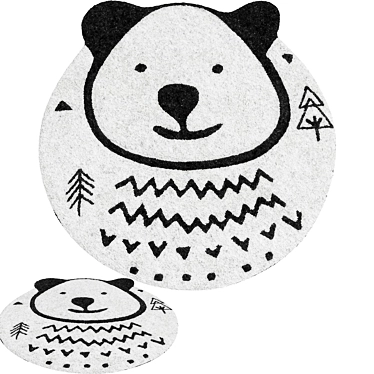 Panda Forest Camp Rug 3D model image 1 