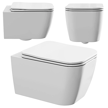 Montre Wall-Hung Toilet Set 3D model image 1 