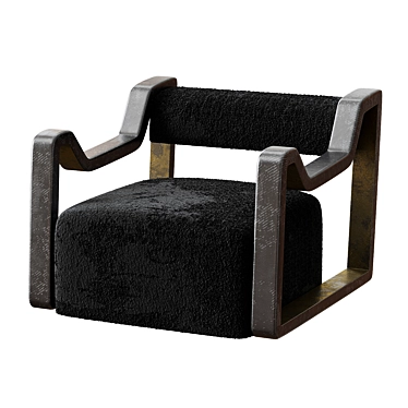 Sculpted Elegance Armchair 3D model image 1 