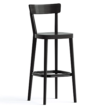 Stylish Milano Black Barstool 3D model image 1 