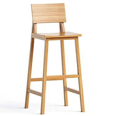 Modern Industrial Bureau Bar Stool 3D model image 1 