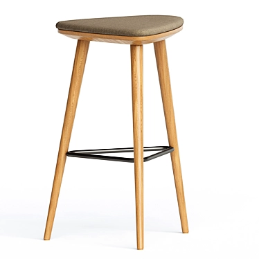 Sleek Steel Alchemy Bar Stool 3D model image 1 