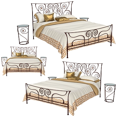 Ciacci Brigitte Bed with 3D Models 3D model image 1 