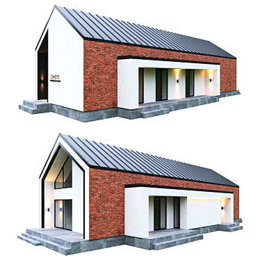 Modern Barnhouse Design Plan 3D model image 1 