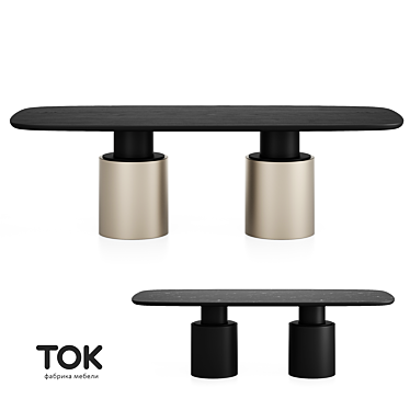 Flacon2 Table: Dynamic Design, Customizable 3D model image 1 