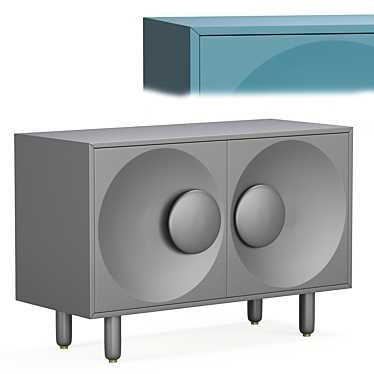 Sleek Bardot Sideboard with Unwrap 3D model image 1 