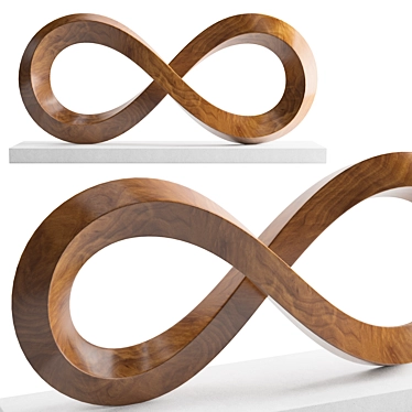 Ethereal Mobius Wood Sculpture 3D model image 1 