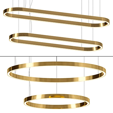 Euroluce Profile Pendant Lamp 3D model image 1 