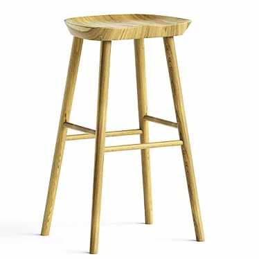 Sleek Vira Bar Counter Stools 3D model image 1 