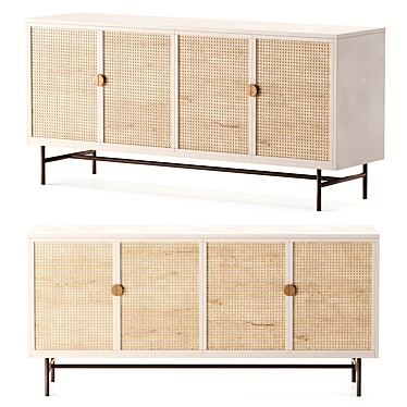 Modern Sideboard in Millimeters 3D model image 1 