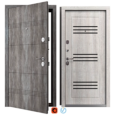 Magnat 190 Metal Entry Door 3D model image 1 