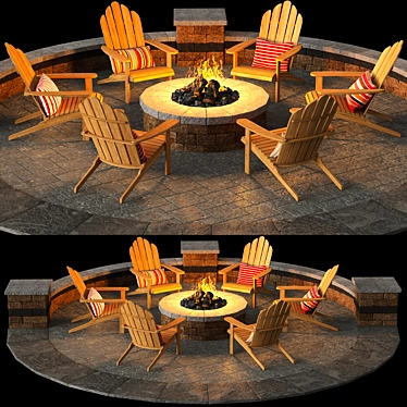 Campfire Resting Place Model 3D model image 1 