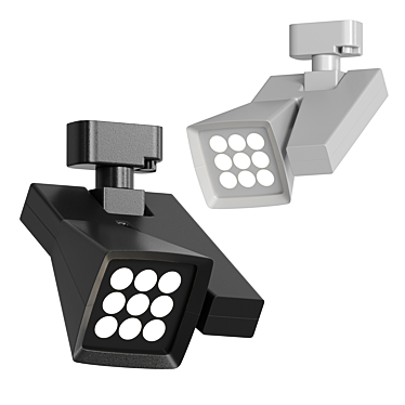 Sleek LED Track Headlight Fixture 3D model image 1 