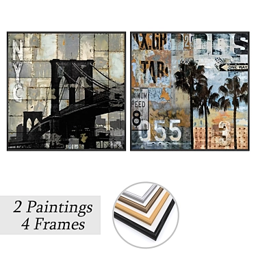 Art Bundle with Frame Options 3D model image 1 