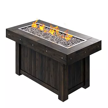 Title: Outdoor Gas Fireplace Concept 3D model image 1 