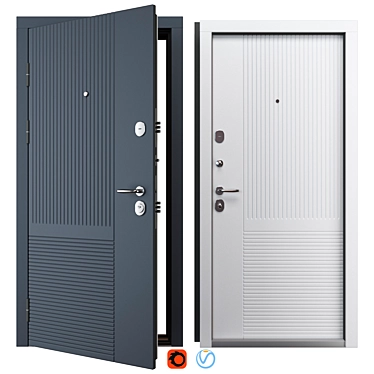 Premium Metal Entry Door 231 3D model image 1 
