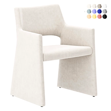 Elegant Velvet Dining Chair 3D model image 1 