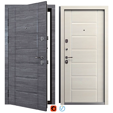 Title: Bulat Metal Entry Door 3D model image 1 