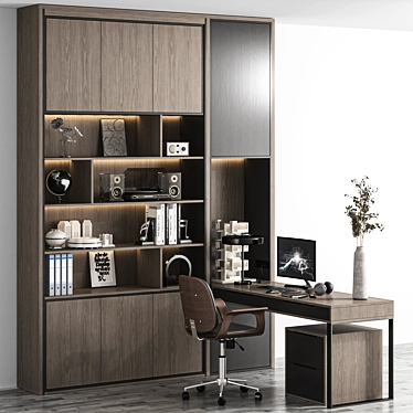 Modern Office Furniture Collection 3D model image 1 