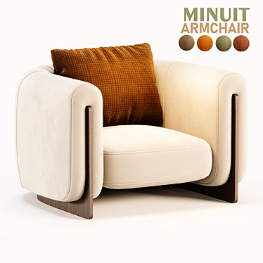 French Design Minuit Armchair Beauty 3D model image 1 