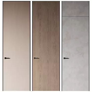 Modern 3000x900mm Door Set 3D model image 1 