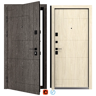 Bulat Metal Entrance Door K-7 3D model image 1 