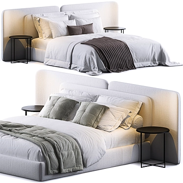 Modern Elegance: Angelo Bed 3D model image 1 