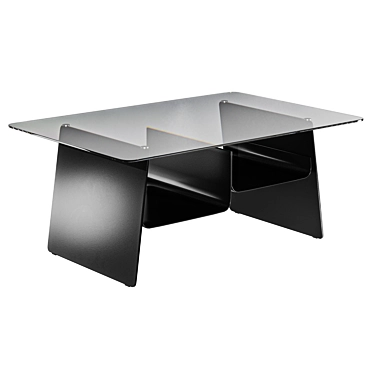 Sleek Glass Coffee Table 3D model image 1 