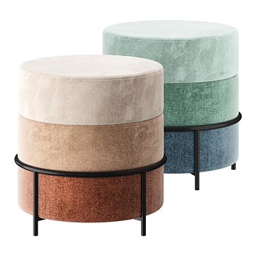 Picolo Halmar Pouf - Functional Chic 3D model image 1 