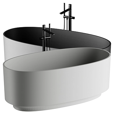  Modern Arc Bathtub Design 3D model image 1 