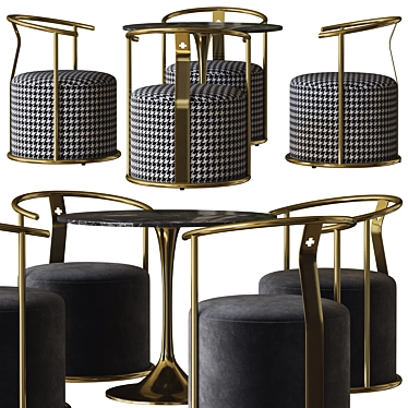 Minimalist 3D Pomi Chair Model 3D model image 1 