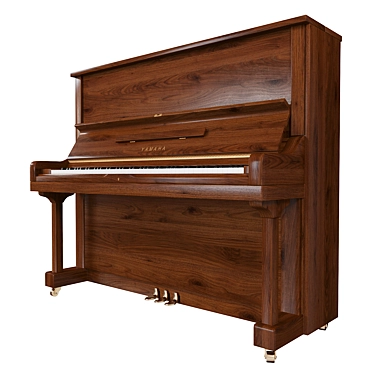 Yamaha U3 Vertical Piano 3D model image 1 