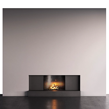 Fireplace Wall Composition Corona VRay 3D model image 1 