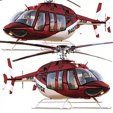 Title: Bell407GX Helicopter 3D model image 1 