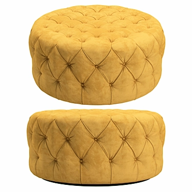 Round Tufted Cocktail Ottoman