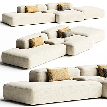 Modular Cloud Sofa Set 3D model image 1 