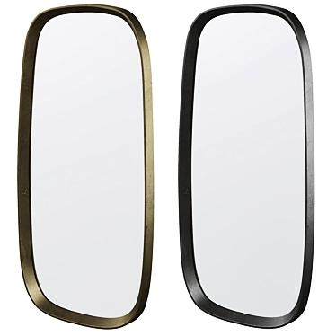 Sleek Modern Wall Mirror Design 3D model image 1 