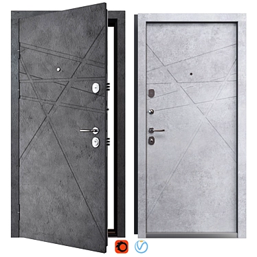 Steel Entry Door: Sierra (Berez) 3D model image 1 